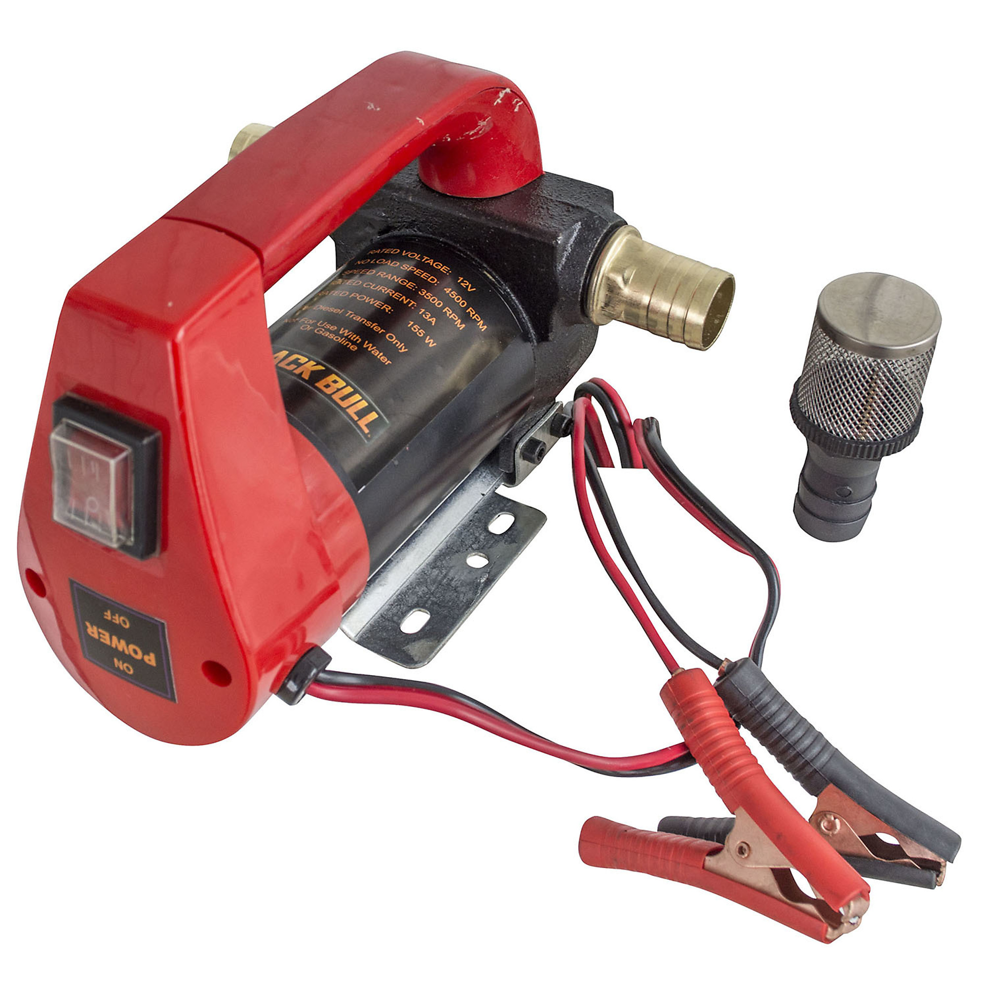 Buffalo Tools, 12 Volt Portable 155 Watts Diesel Oil Pump, Flow Rate 10.5 GPM, Model# OP150